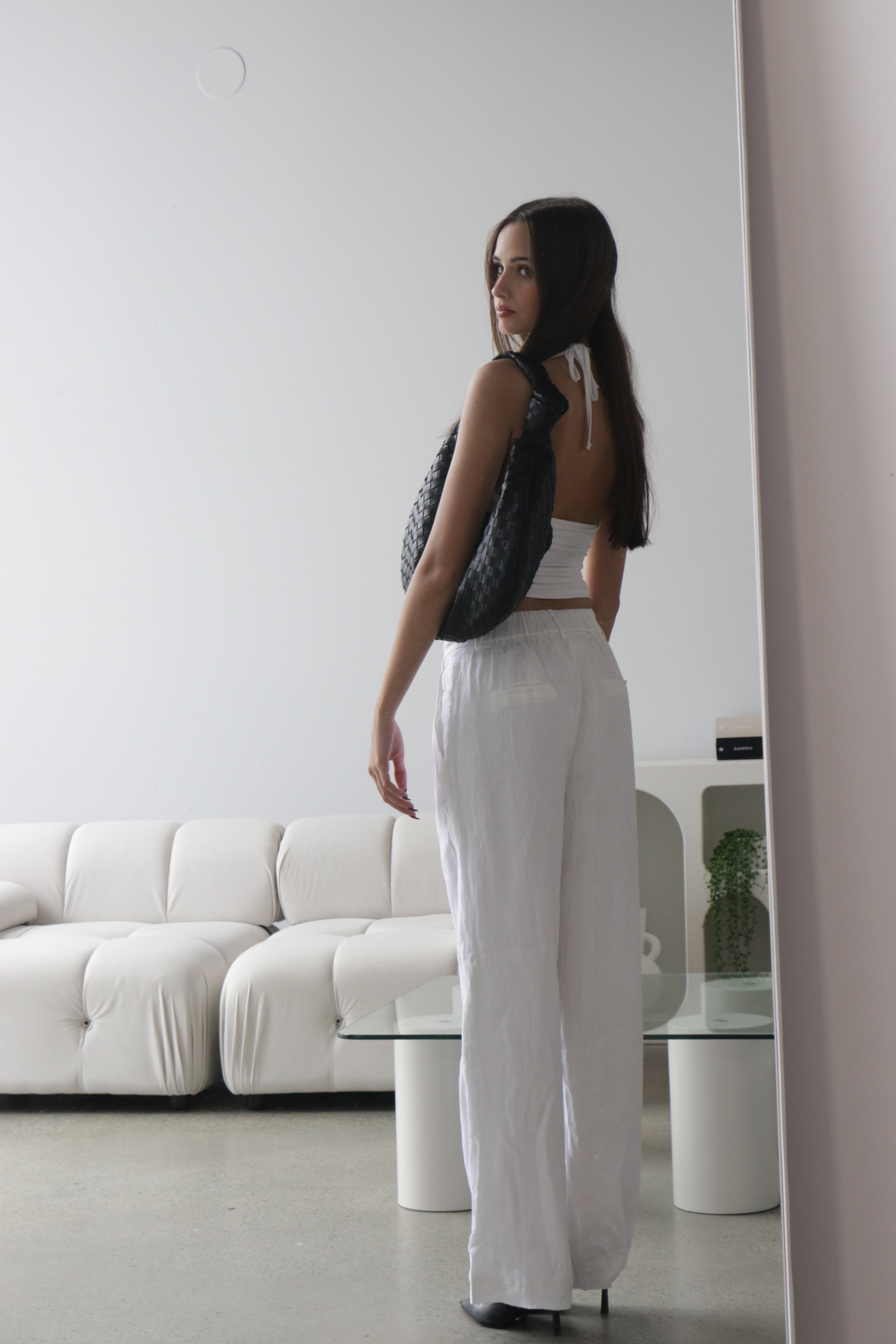 Nora Linen Pants - White