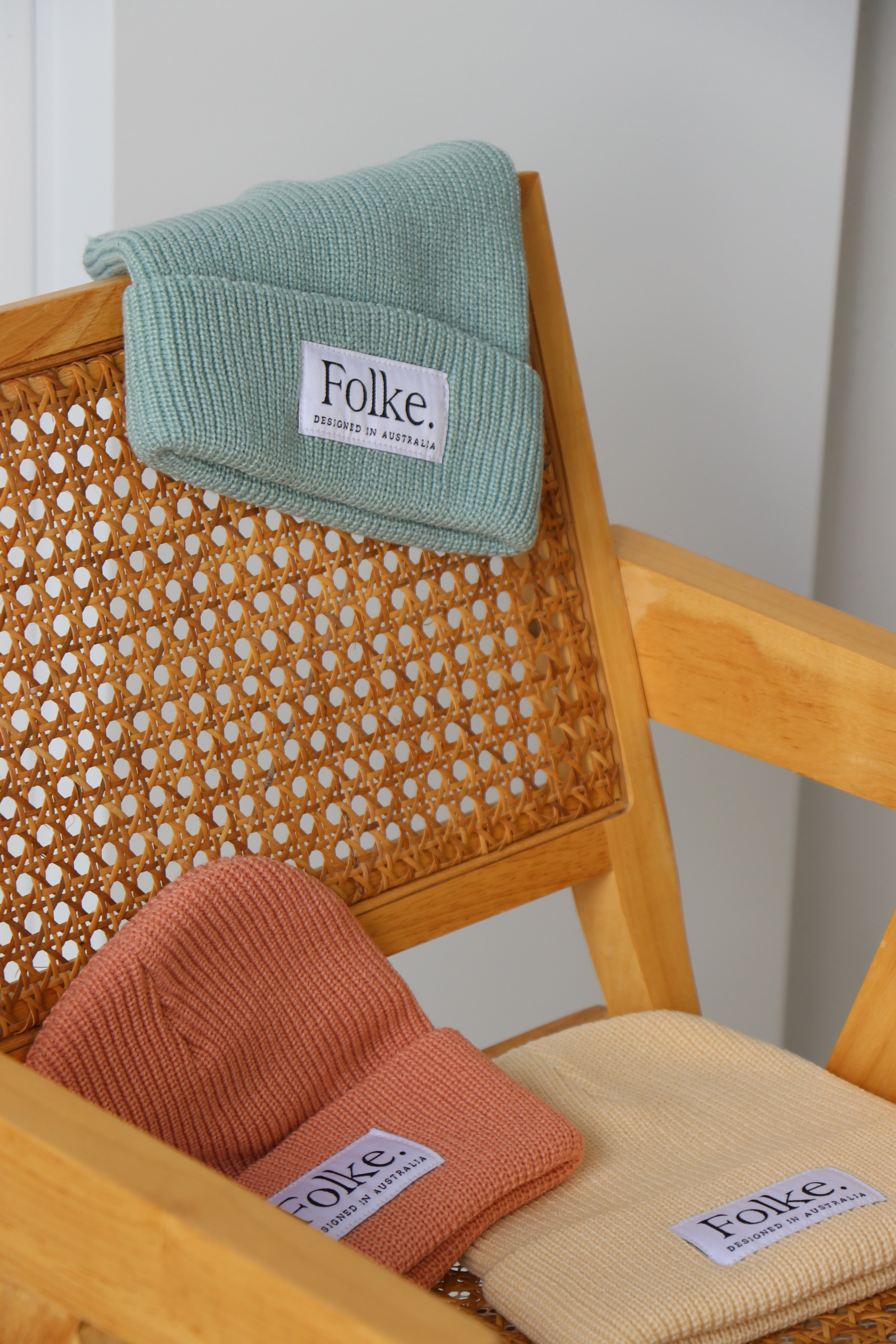 Folke Beanie - Cream cable knit
