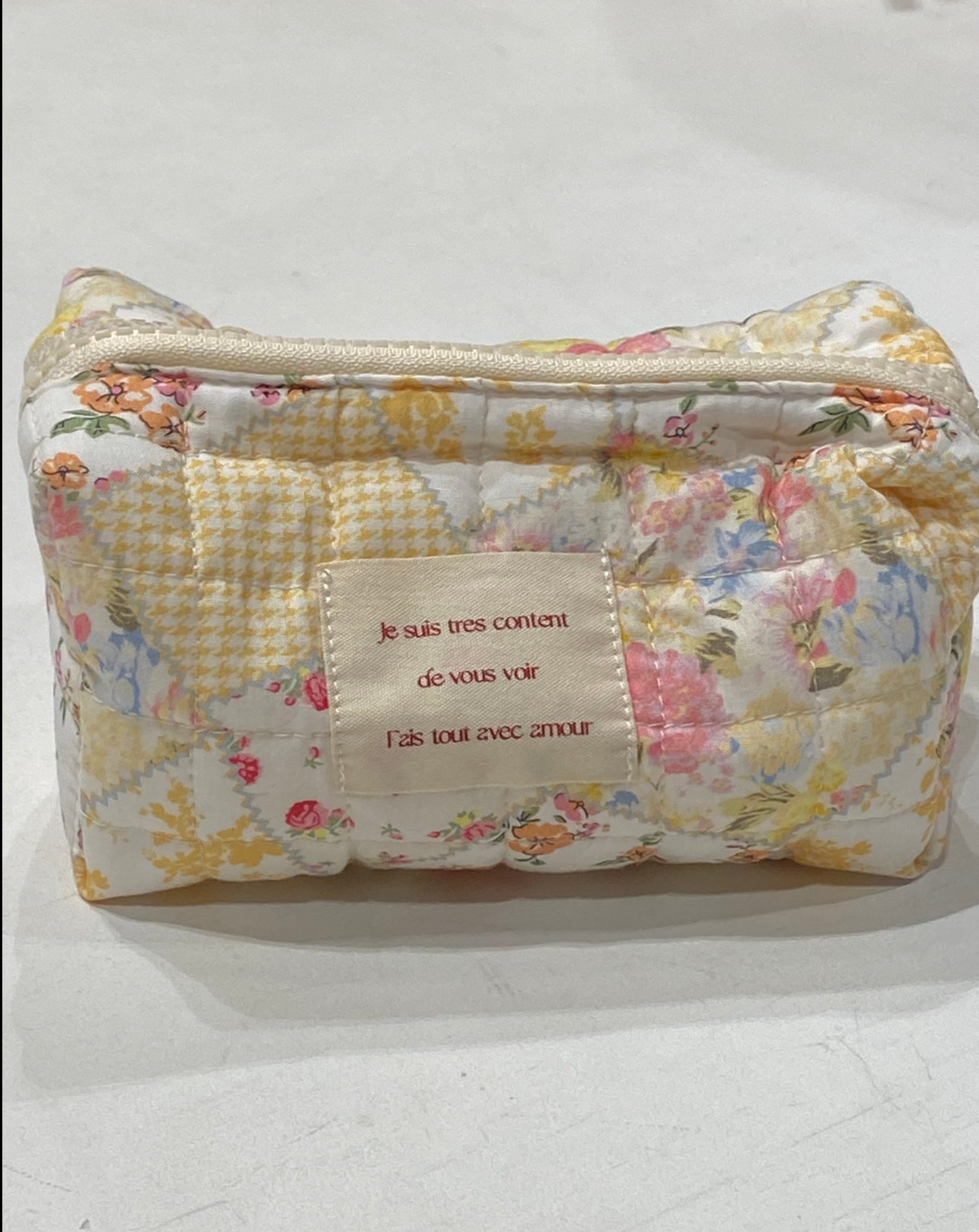 Floral Pouch - Yellow