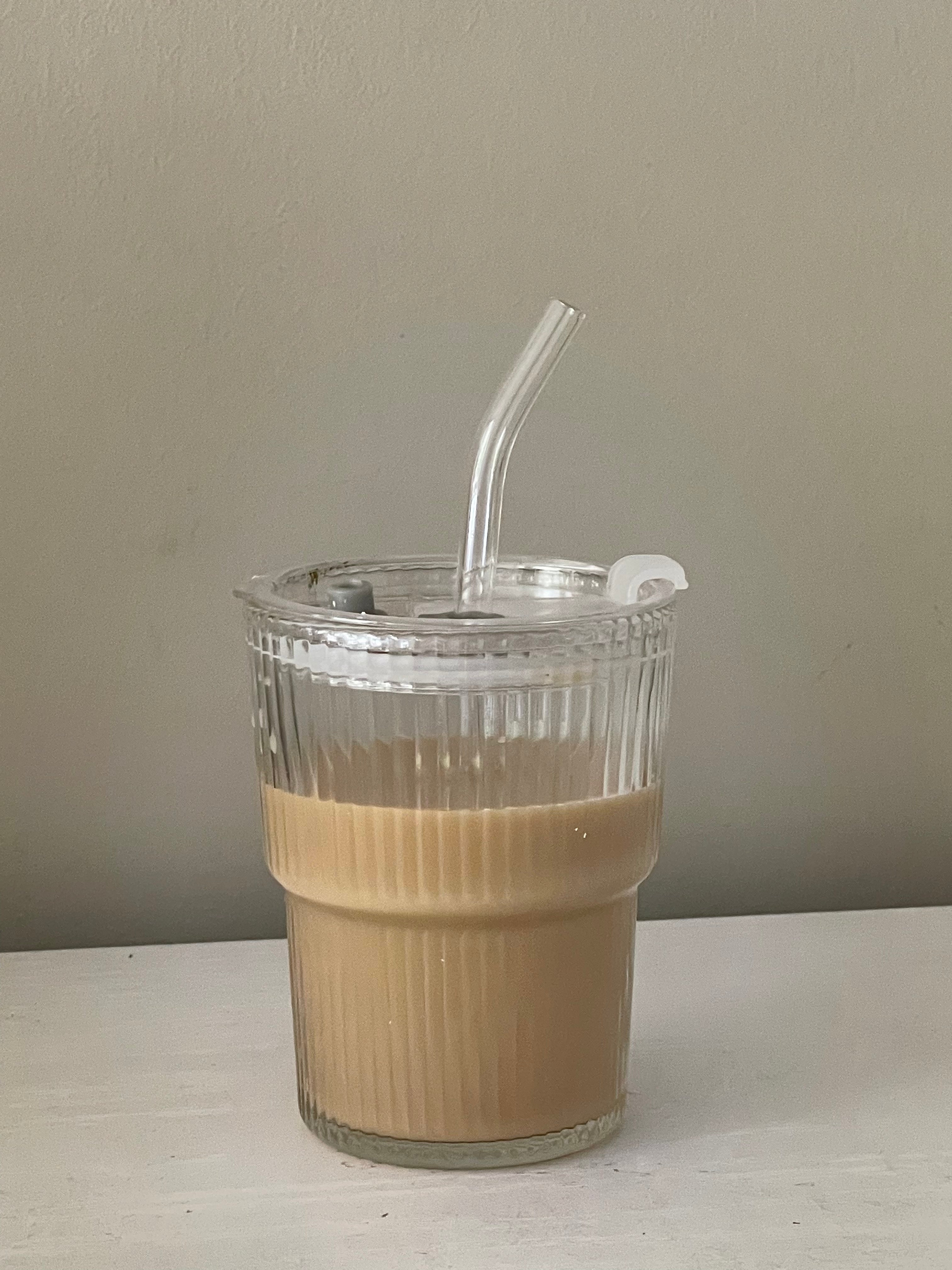 Glass Iced Coffee Cup