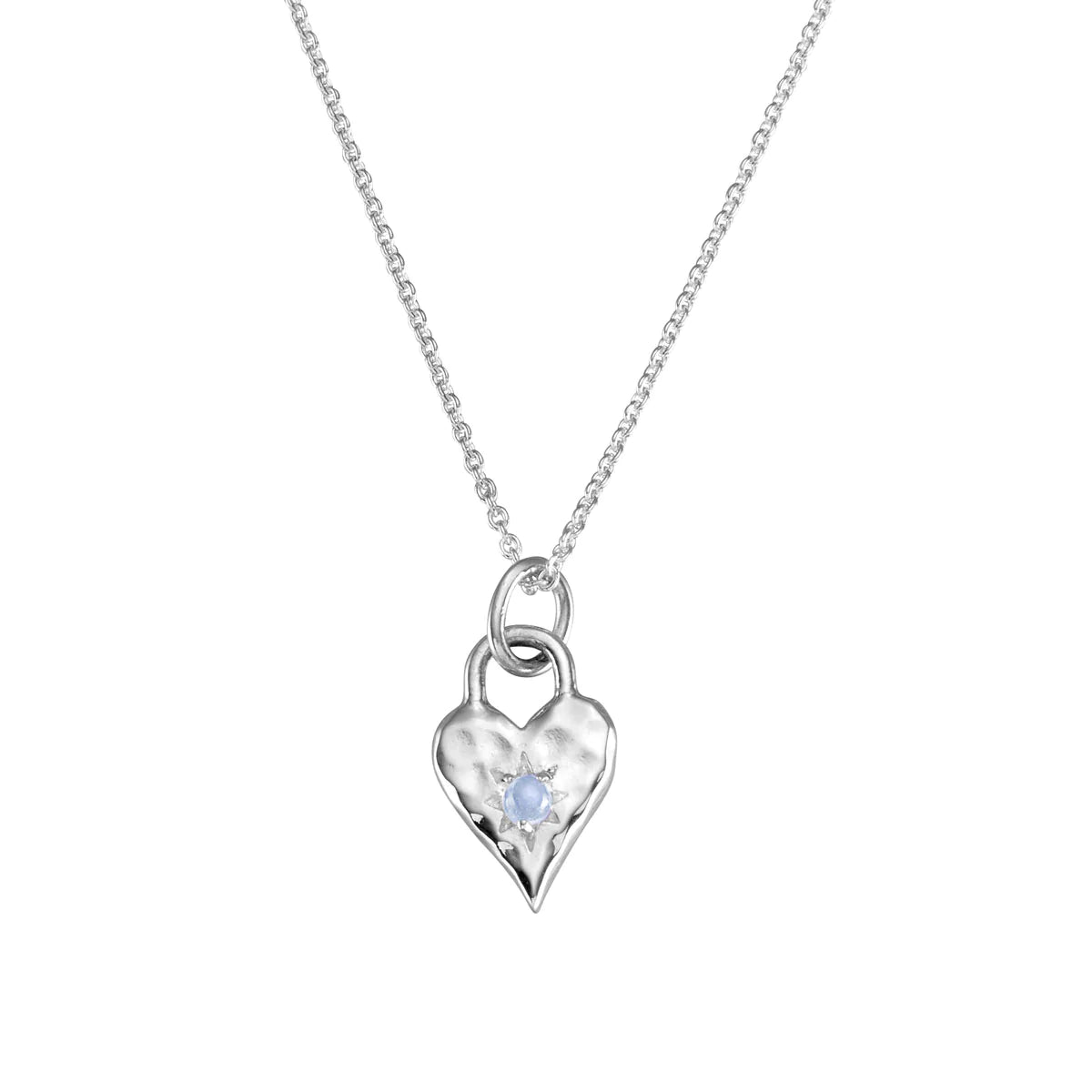 Love Heart Moonstone Necklace