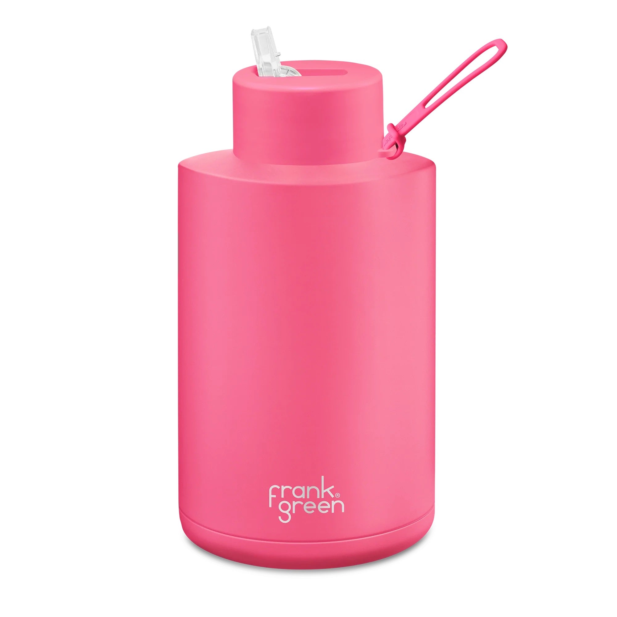 Ceramic Reusable Bottle 68oz - Neon Pink