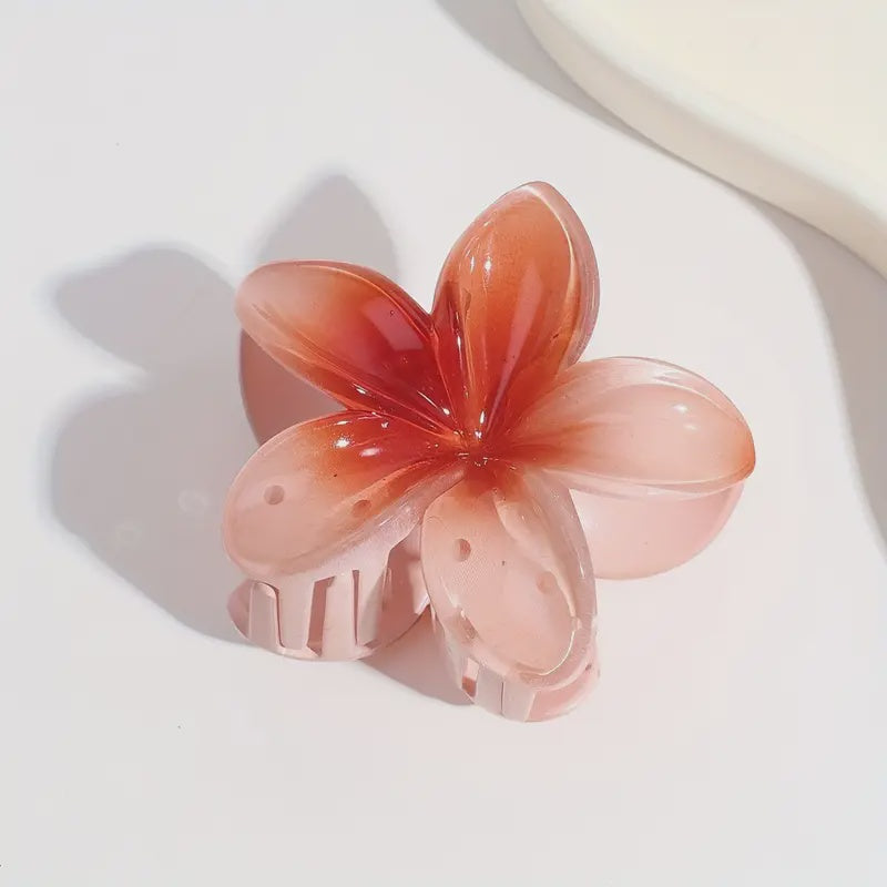 Frangipani Claw Clip - Pink