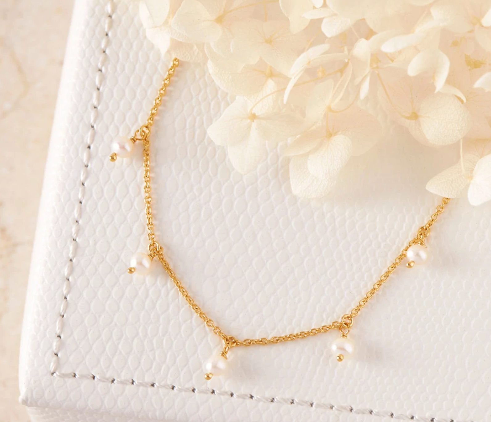 Pearl Drop Necklace - Gold