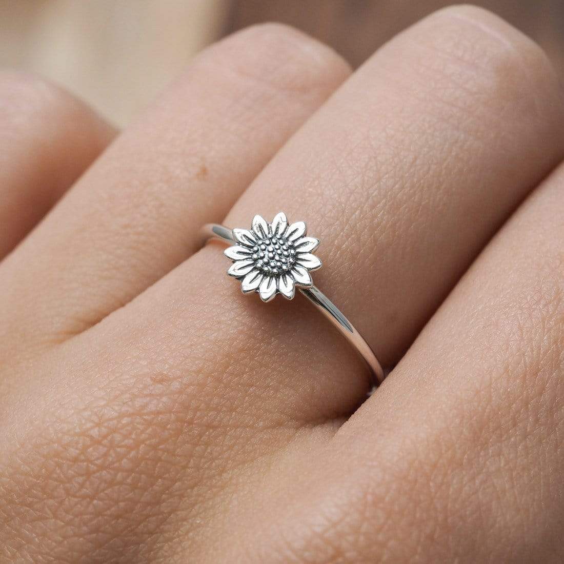 Delicate Sunflower Ring