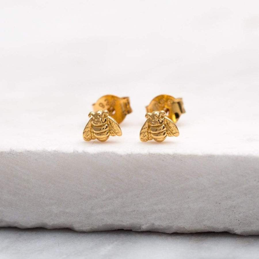 Tiny Bee Studs - Gold